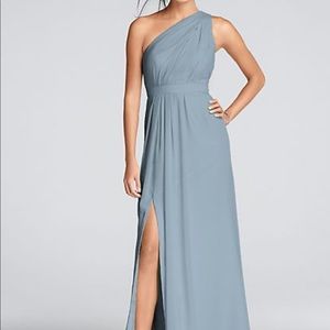 Steele blue David’s bridal dress